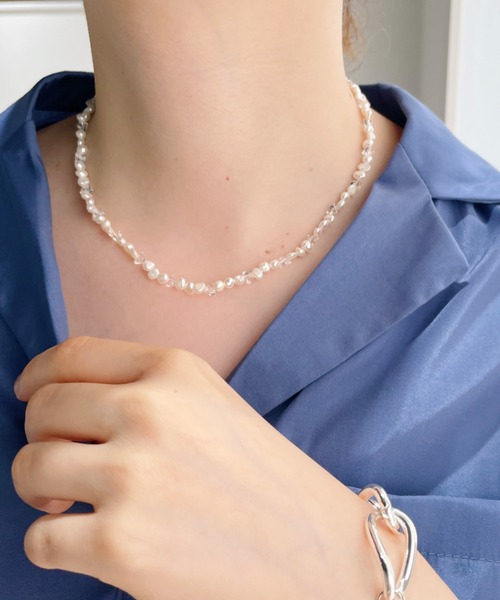 iso(イソ)の「MIXパールネックレス(ネックレス・レディース・ゴールド・FREE)」の11枚目の写真