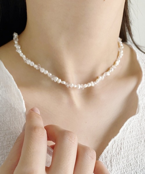 iso(イソ)の「MIXパールネックレス(ネックレス・レディース・ゴールド・FREE)」の13枚目の写真