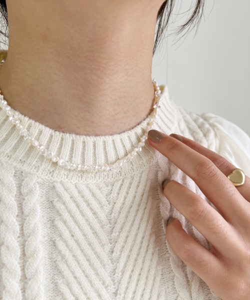 iso(イソ)の「MIXパールネックレス(ネックレス・レディース・ゴールド・FREE)」の18枚目の写真