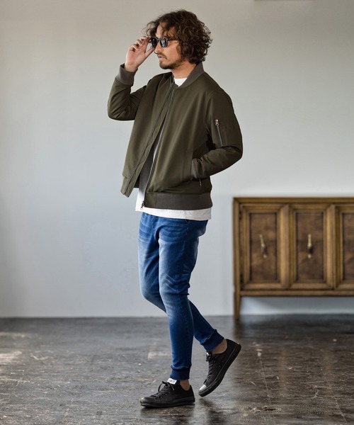 Magine(マージン)の「mj7937-THINSULATE CONTEMPORARY MA-1 ジャケット(MA-1・メンズ・ブラック/オリーブ/カーキブラウン・48/44/46)」の5枚目の写真