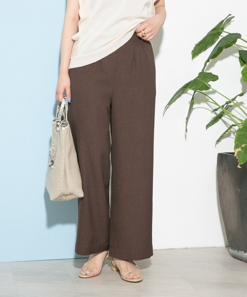 UR Lab.（アーバンリサーチラボ）の「リネンライクタックパンツ（その他パンツ・レディース・グレー/ミント/ブラウン/イエロー・FREE）」の3枚目の写真