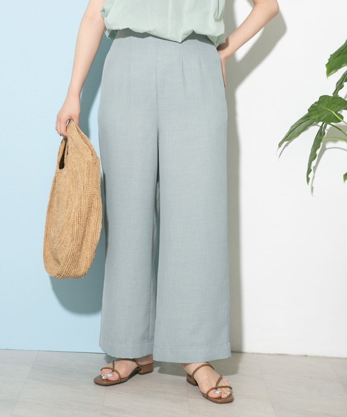 UR Lab.（アーバンリサーチラボ）の「リネンライクタックパンツ（その他パンツ・レディース・グレー/ミント/ブラウン/イエロー・FREE）」の5枚目の写真