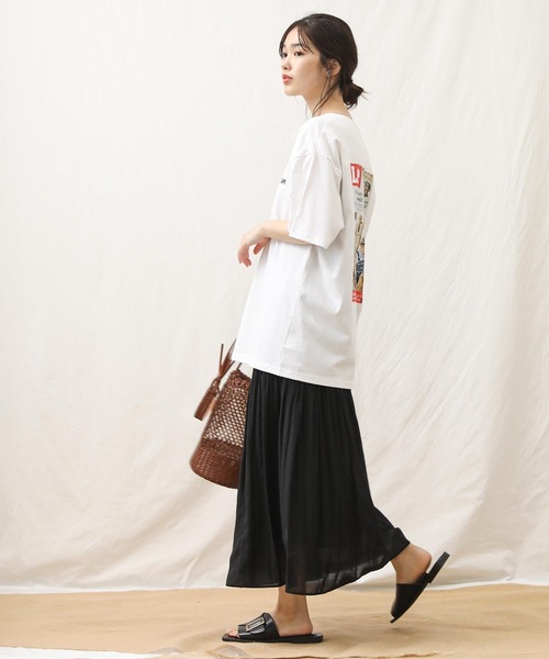 Lee（リー）の「ＬｅｅＢＣプリントＴｅｅ（Tシャツ/カットソー・レディース・オフホワイト/ブラック・M）」の16枚目の写真