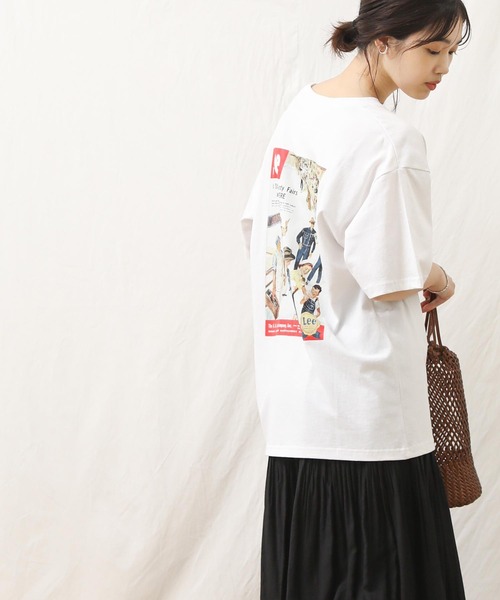 Lee（リー）の「ＬｅｅＢＣプリントＴｅｅ（Tシャツ/カットソー・レディース・オフホワイト/ブラック・M）」の21枚目の写真