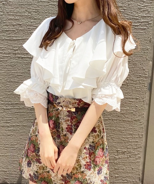 apres jour(アプレジュール)の「ラッフルデザインブラウス【ZOZOTOWN限定アイテム】(シャツ/ブラウス・レディース・オフホワイト/ピンクベージュ/アイボリー/その他・フリー/X-LARGE)」の22枚目の写真