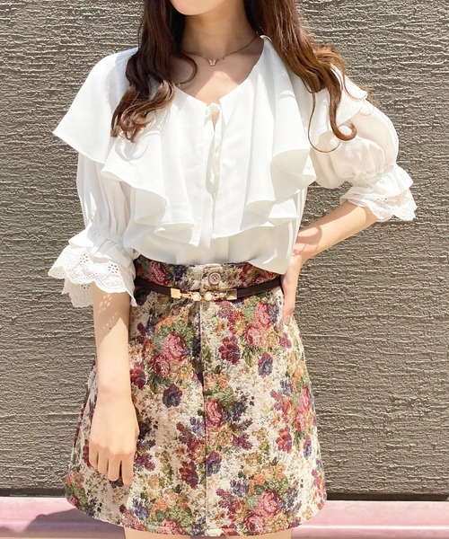 apres jour(アプレジュール)の「ラッフルデザインブラウス【ZOZOTOWN限定アイテム】(シャツ/ブラウス・レディース・オフホワイト/ピンクベージュ/アイボリー/その他・フリー/X-LARGE)」の16枚目の写真