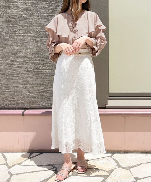 apres jour(アプレジュール)の「ラッフルデザインブラウス【ZOZOTOWN限定アイテム】(シャツ/ブラウス・レディース・オフホワイト/ピンクベージュ/アイボリー/その他・フリー/X-LARGE)」の18枚目の写真