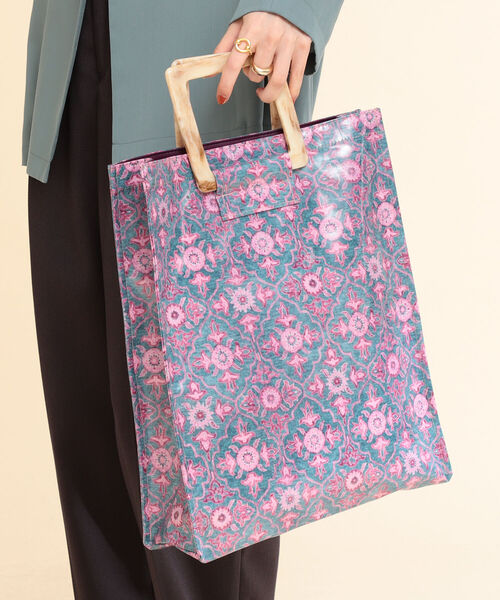 Ray BEAMS（レイビームス）の「Casselini × Ray BEAMS / 別注 テキスタイル トートバッグ（トートバッグ・レディース・ピンク/その他・ONE SIZE）」の3枚目の写真