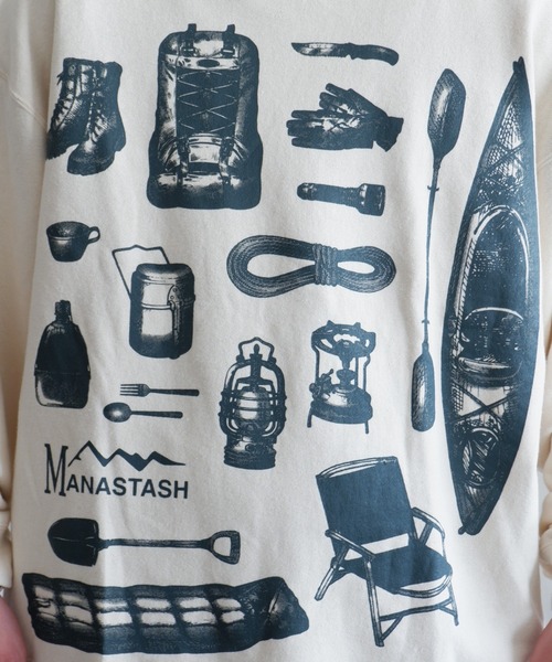 MANASTASH(マナスタッシュ)の「MANASTASH/マナスタッシュ CAMPER'S SWEAT SHIRTS キャンパーズスウェットシャツ 7113105(スウェット・メンズ・ナチュラル/オレンジ系1・MEDIUM/LARGE)」の6枚目の写真