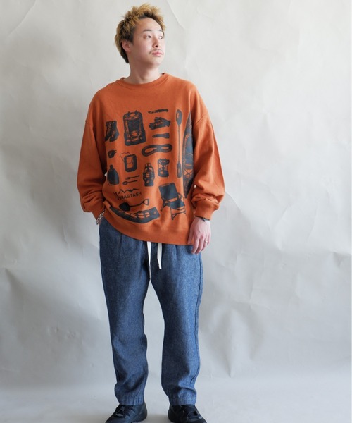 MANASTASH(マナスタッシュ)の「MANASTASH/マナスタッシュ CAMPER'S SWEAT SHIRTS キャンパーズスウェットシャツ 7113105(スウェット・メンズ・ナチュラル/オレンジ系1・MEDIUM/LARGE)」の8枚目の写真