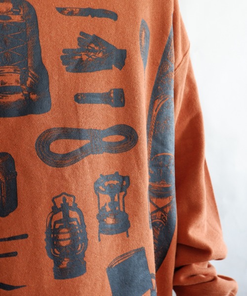 MANASTASH(マナスタッシュ)の「MANASTASH/マナスタッシュ CAMPER'S SWEAT SHIRTS キャンパーズスウェットシャツ 7113105(スウェット・メンズ・ナチュラル/オレンジ系1・MEDIUM/LARGE)」の9枚目の写真