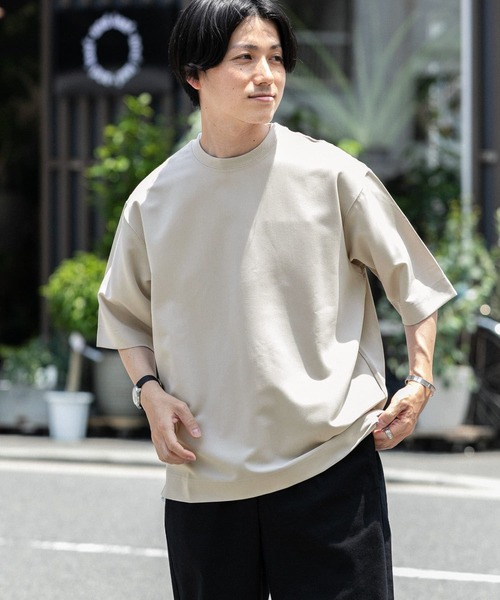 ITEMS URBANRESEARCH（アイテムズ アーバンリサーチ）の「TRストレッチ半袖Tシャツ（Tシャツ/カットソー・メンズ・パープル/ブラック/グレー/ブルー/カーキ・LARGE/MEDIUM）」の3枚目の写真
