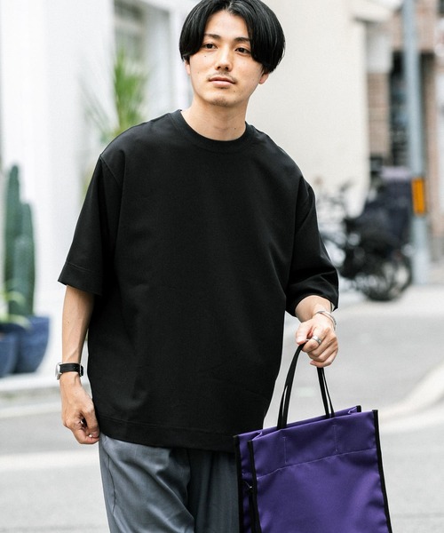 ITEMS URBANRESEARCH（アイテムズ アーバンリサーチ）の「TRストレッチ半袖Tシャツ（Tシャツ/カットソー・メンズ・パープル/ブラック/グレー/ブルー/カーキ・LARGE/MEDIUM）」の10枚目の写真