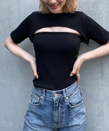 SPIRALGIRL | バストオープンリブトップス(Tシャツ/カットソー)