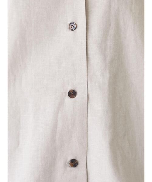 Sugar spoon（シュガースプーン）の「・SUGAR SPOON リネン開襟シャツ＊（シャツ/ブラウス・レディース・ベージュ/サックスブルー/ネイビー/チャコールグレー・FREE）」の18枚目の写真