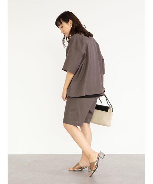 Sugar spoon（シュガースプーン）の「・SUGAR SPOON リネン開襟シャツ＊（シャツ/ブラウス・レディース・ベージュ/サックスブルー/ネイビー/チャコールグレー・FREE）」の19枚目の写真