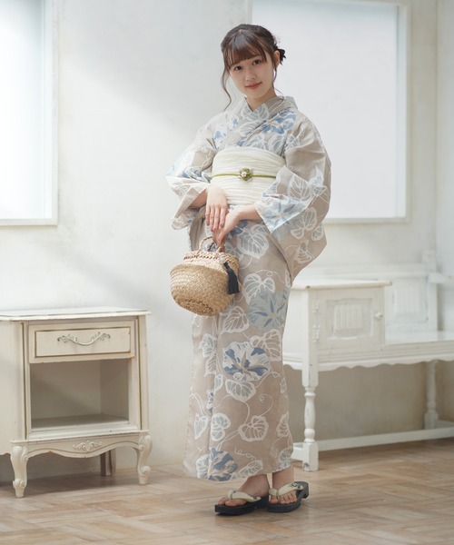 utatane(ウタタネ)の「浴衣単品(浴衣・レディース・ベージュ・FREE)」の1枚目の写真