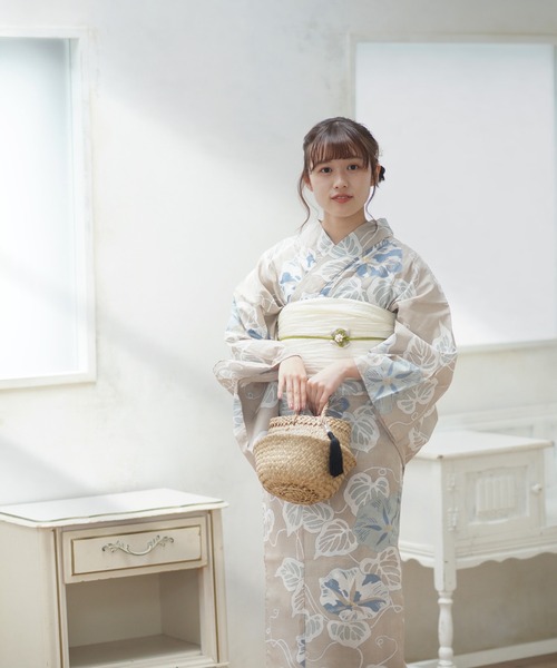 utatane(ウタタネ)の「浴衣単品(浴衣・レディース・ベージュ・FREE)」の2枚目の写真