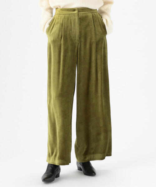 BALLSEY（ボールジィ）の「マットベルベット セミワイドパンツ（その他パンツ・レディース・カーキ/ピンク/ライトベージュ・36/34）」の3枚目の写真