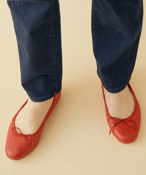 MADEMOISELLE ROPE'（マドモアゼル ロペ）の「ソフトレザーバレエシューズ（バレエシューズ・レディース・ブラック/レッド/シルバー・36/37/36.5/37.5）」の4枚目の写真