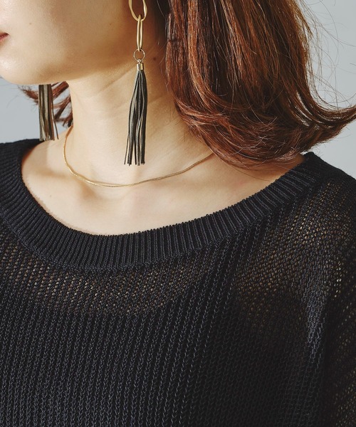 acro（アクロ）の「サマーニットベスト/AC1104（ベスト・レディース・ブラック/ブラウン/ベージュ・ﾌﾘ-）」の14枚目の写真