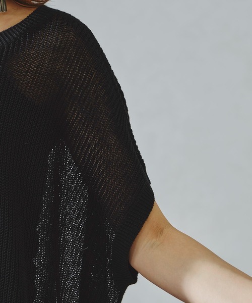 acro（アクロ）の「サマーニットベスト/AC1104（ベスト・レディース・ブラック/ブラウン/ベージュ・ﾌﾘ-）」の8枚目の写真