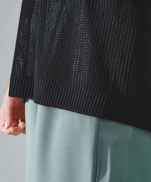 acro（アクロ）の「サマーニットベスト/AC1104（ベスト・レディース・ブラック/ブラウン/ベージュ・ﾌﾘ-）」の5枚目の写真