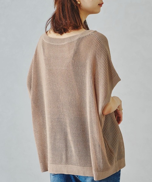 acro（アクロ）の「サマーニットベスト/AC1104（ベスト・レディース・ブラック/ブラウン/ベージュ・ﾌﾘ-）」の12枚目の写真