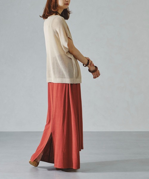 acro（アクロ）の「サマーニットベスト/AC1104（ベスト・レディース・ブラック/ブラウン/ベージュ・ﾌﾘ-）」の16枚目の写真