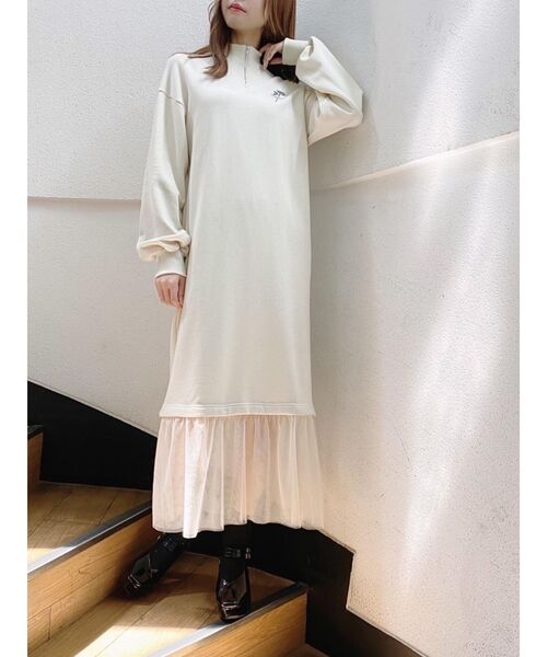 ワンピースヘムチュールスウェットワンピース ワンピース Eatme イートミー のファッション