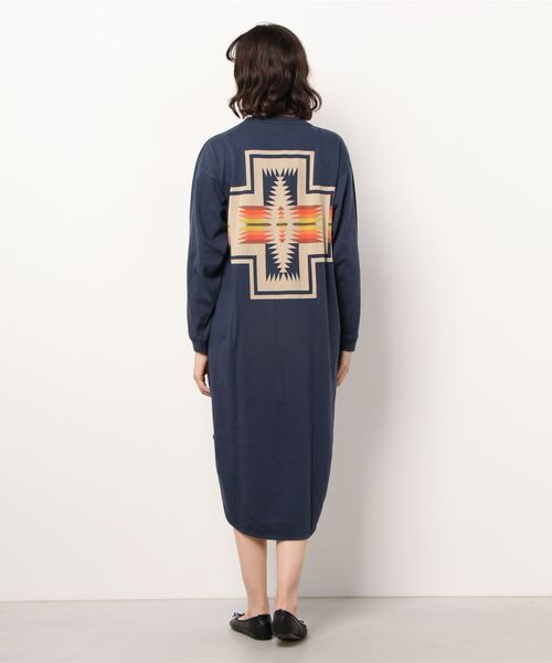 PENDLETON（ペンドルトン）の「【 PENDLETON / ペンドルトン 】 バックプリントワンピース ハーディング 147551 MNY（ワンピース・レディース・ブラック/ネイビー/オフホワイト・FREE）」の5枚目の写真