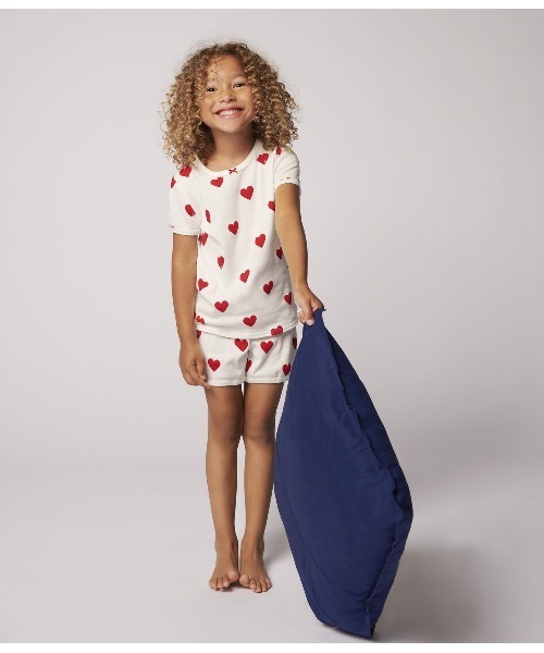 PETIT BATEAU（プチバトー）の「ハートプリント半袖パジャマ（ルーム