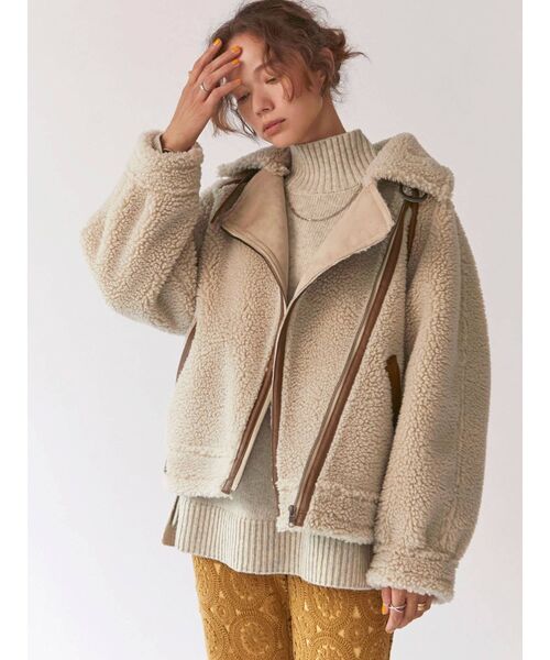 Ungrid（アングリッド）の「ハイネックワイドボリュームニット（ニット/セーター・レディース・アイボリー/グリーン/ブルー/ブラウン・FREE）」の10枚目の写真