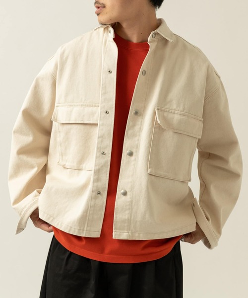 ITEMS URBANRESEARCH（アイテムズ アーバンリサーチ）の「ヘビーオンスデニム CPOジャケット（デニムジャケット・メンズ・ブラック/グレー/オフホワイト・MEDIUM/LARGE）」の15枚目の写真