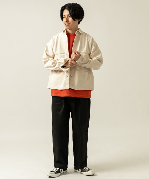 ITEMS URBANRESEARCH（アイテムズ アーバンリサーチ）の「ヘビーオンスデニム CPOジャケット（デニムジャケット・メンズ・ブラック/グレー/オフホワイト・MEDIUM/LARGE）」の9枚目の写真