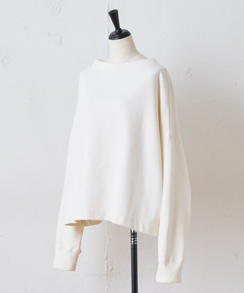 BEARDSLEY(ビアズリー)の「寒い時期しっかりしたアウターの時に洗えるから合わせて人気 製品染ヴィンテージ裏毛プルオーバー(Tシャツ/カットソー・レディース・アイボリー/キャメル/オレンジ・FREE)」の6枚目の写真