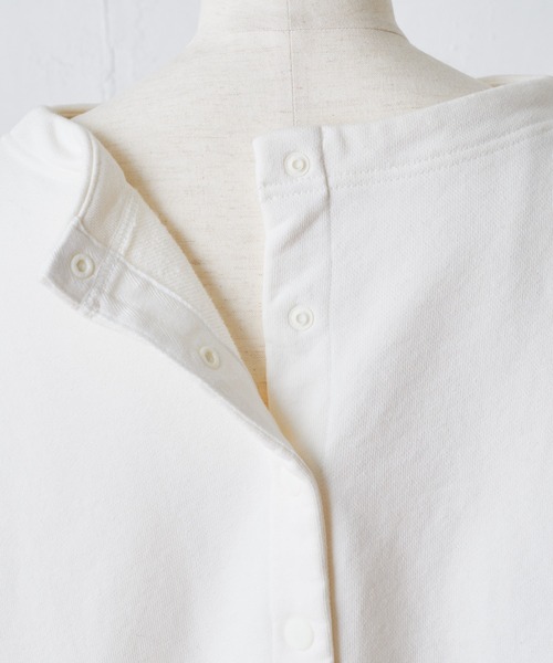 BEARDSLEY(ビアズリー)の「寒い時期しっかりしたアウターの時に洗えるから合わせて人気 製品染ヴィンテージ裏毛プルオーバー(Tシャツ/カットソー・レディース・アイボリー/キャメル/オレンジ・FREE)」の4枚目の写真