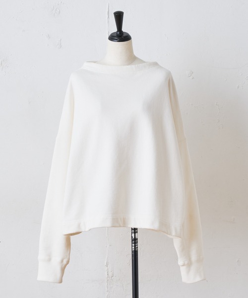 BEARDSLEY(ビアズリー)の「寒い時期しっかりしたアウターの時に洗えるから合わせて人気 製品染ヴィンテージ裏毛プルオーバー(Tシャツ/カットソー・レディース・アイボリー/キャメル/オレンジ・FREE)」の11枚目の写真