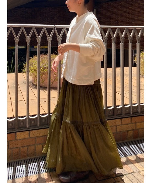 BEARDSLEY(ビアズリー)の「寒い時期しっかりしたアウターの時に洗えるから合わせて人気 製品染ヴィンテージ裏毛プルオーバー(Tシャツ/カットソー・レディース・アイボリー/キャメル/オレンジ・FREE)」の15枚目の写真