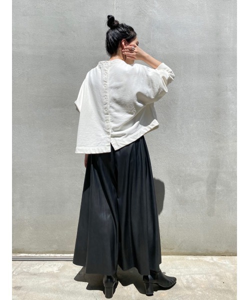 BEARDSLEY(ビアズリー)の「寒い時期しっかりしたアウターの時に洗えるから合わせて人気 製品染ヴィンテージ裏毛プルオーバー(Tシャツ/カットソー・レディース・アイボリー/キャメル/オレンジ・FREE)」の16枚目の写真