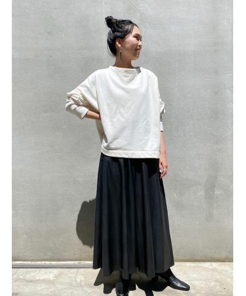 BEARDSLEY(ビアズリー)の「寒い時期しっかりしたアウターの時に洗えるから合わせて人気 製品染ヴィンテージ裏毛プルオーバー(Tシャツ/カットソー・レディース・アイボリー/キャメル/オレンジ・FREE)」の17枚目の写真