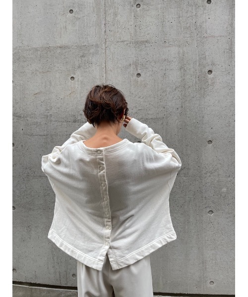 BEARDSLEY(ビアズリー)の「寒い時期しっかりしたアウターの時に洗えるから合わせて人気 製品染ヴィンテージ裏毛プルオーバー(Tシャツ/カットソー・レディース・アイボリー/キャメル/オレンジ・FREE)」の20枚目の写真