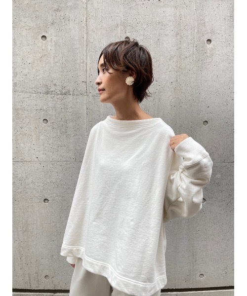 BEARDSLEY(ビアズリー)の「寒い時期しっかりしたアウターの時に洗えるから合わせて人気 製品染ヴィンテージ裏毛プルオーバー(Tシャツ/カットソー・レディース・アイボリー/キャメル/オレンジ・FREE)」の22枚目の写真