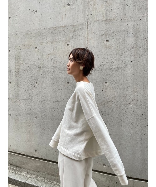 BEARDSLEY(ビアズリー)の「寒い時期しっかりしたアウターの時に洗えるから合わせて人気 製品染ヴィンテージ裏毛プルオーバー(Tシャツ/カットソー・レディース・アイボリー/キャメル/オレンジ・FREE)」の18枚目の写真