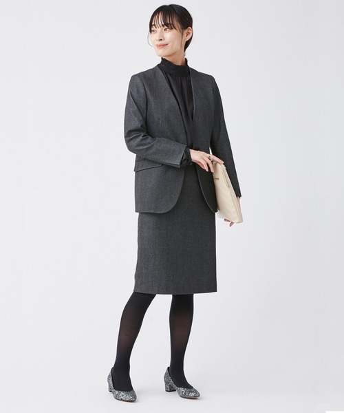 KASHIYAMA（カシヤマ）の「＜ウォッシャブル＞デニムライクストレッチスリムタイトスカート（スカート・レディース・ブラック/インディゴブルー・マルチサイズ）」の3枚目の写真