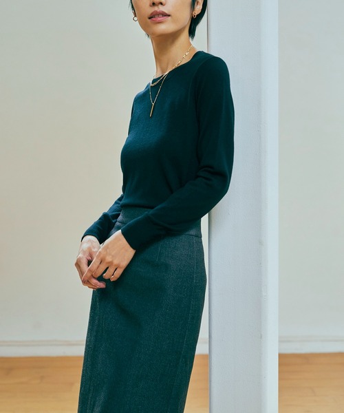 KASHIYAMA（カシヤマ）の「＜ウォッシャブル＞デニムライクストレッチスリムタイトスカート（スカート・レディース・ブラック/インディゴブルー・マルチサイズ）」の14枚目の写真