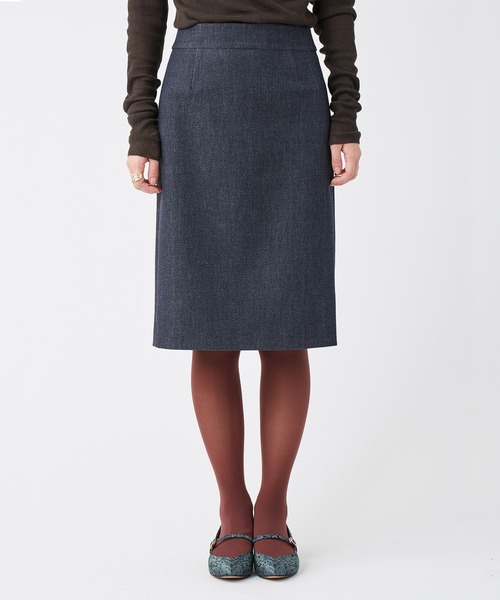 KASHIYAMA（カシヤマ）の「＜ウォッシャブル＞デニムライクストレッチスリムタイトスカート（スカート・レディース・ブラック/インディゴブルー・マルチサイズ）」の18枚目の写真