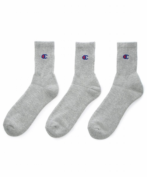 Champion（チャンピオン）の「Champion　[MEN'S]3足組 ロークルーソックス　CMSCR103（ソックス/靴下・メンズ・ホワイト/ブラック/グレー・25cm～27cm）」の3枚目の写真