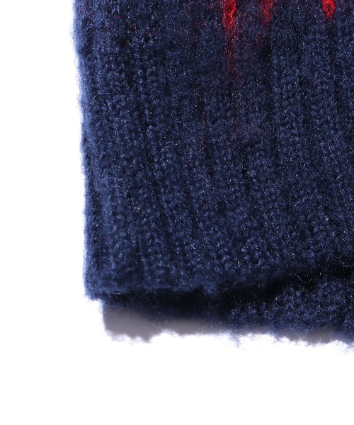 CAL O LINE（キャルオーライン）の「CAL O LINE/キャルオーライン JACQUARD MOHAIR CARDIGAN カーディガン（カーディガン/ボレロ・メンズ・ネイビー/レッド・M/XL/L）」の8枚目の写真