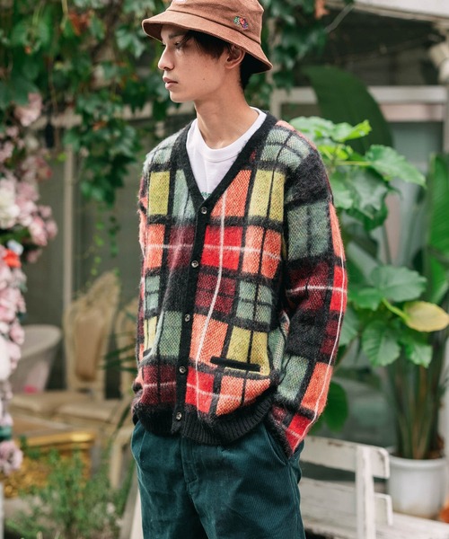 CAL O LINE（キャルオーライン）の「CAL O LINE/キャルオーライン JACQUARD MOHAIR CARDIGAN カーディガン（カーディガン/ボレロ・メンズ・ネイビー/レッド・M/XL/L）」の21枚目の写真